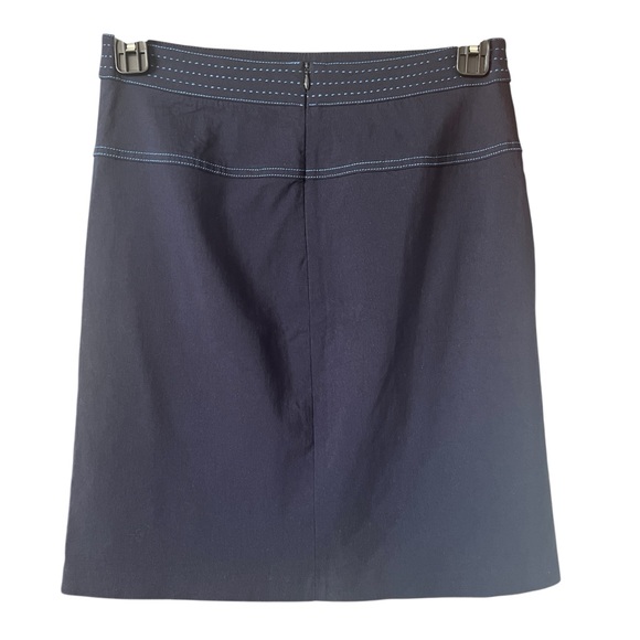 J. McLaughlin Mayer Skirt Blue SZ 6 Preppy Y2K Stretch Old Money Soccer Mom - Picture 4 of 7